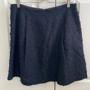 J. McLaughlin black and blue tweed skirt